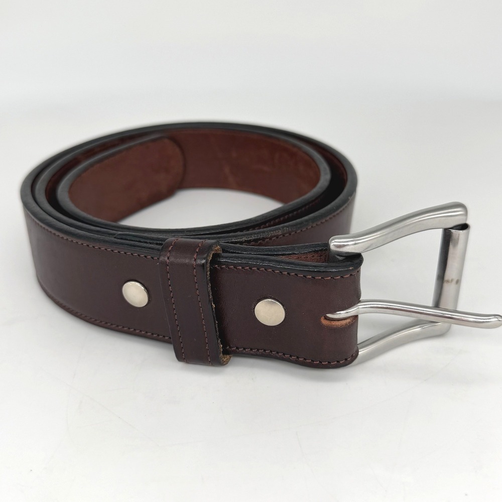Hanks Belts The Canyon Brown Full Grain English Bridle Leather Belt Mens 38 USA